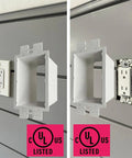 UL Listed 1-Gang Non-Metallic Outlet Box Extender Kit For Power Switch Receptacles, Adds Depth To Wall Boxes, 2 Pack Easy Install
