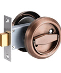 Red Bronze 4.9mm Round Recessed Pull Handle Knob For Sliding Doors And Drawers Slick Concealed Pull With Screws