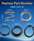 Steering column upper bearing kit (KPALAG) by Amazon; 4-piece set including silver coil spring and three black rings.