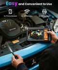 Lighted Camera For Tight Inspections With 4.3 Inch IPS Screen Borescope Visual Inspection Tool Delivers Real Time 1080p HD Video 180 Degree Rotation Contrast Adjust Easy Access In Narrow Spaces, used in engine bay