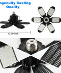 2 Pack Ultra Bright LED Garage Light Kit With 32000 Lumens And 160W 6500K Daylight, 6 Adjustable Panels product image