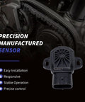 Throttle Position Sensor TPS 3131705 3140173 For Polaris Vehicles OE Replacement Fits Ranger 2006 2013, Ranger Crew 2011 2015, RZR 2012 2016, Sportsman 570 ACE Quad UTV, black plastic sensor