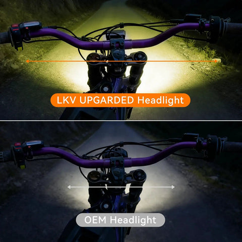 Plug And Play Front Headlight Kit With Switch Bracket And Wiring Harness For Sur Ron X260 Surron Talaria Sting R MX4 Dirt Bike Baja Spot Flood Beam With Dope LED For Clear Night Riding And Better Visibility