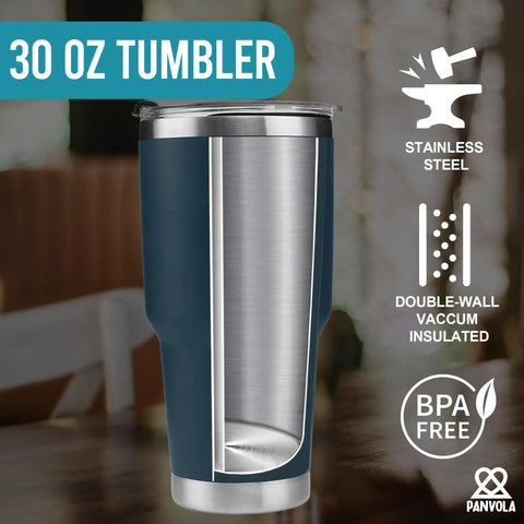 Im Here Because You Broke Something Vacuum Insulated Tumbler Navy 30 Oz Travel Mug With Removable Lid