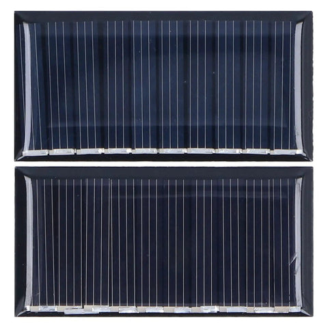 Two pack tiny solar panels monocrystalline silicon 0.25W 5V solar cell modules no storage built in for low power lighting science projects