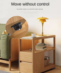 Mini Plate Caster Wheels 4 Pack Self Adhesive Nylon Rollers for Household Appliances on a wooden side table.