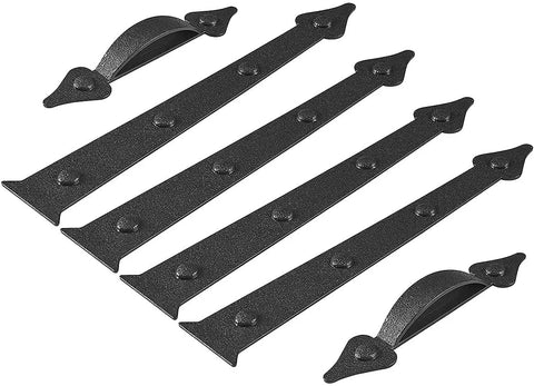 Magnetic Garage Door Faux Hardware Kit With 4 Handles And 8 Hinges, Black Decorative Magnetic Accents For Quick DIY Upgrade