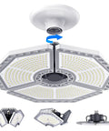 Ultra Bright 140W LED Garage Light With 3 Adjustable Panels 18500 Lumens 6000K Daylight E26 E27 Base Ceiling Mounted