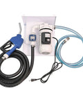 Heavy Duty 110V DEF Transfer Pump Kit for Drums and Totes includes flow meter, stainless steel nozzle, and hoses.