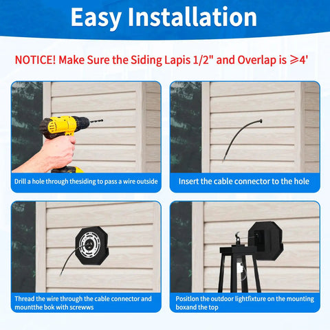 Paintable Black Vinyl Siding Mounting Block For Outdoor Lights And Fixtures Thick Textured Block With Snug Fit And Color Match To Seamlessly Blend In With Your Home Exterior And Boost Curb Appeal., easy installation on vinyl siding with drill hole and light fixture mount