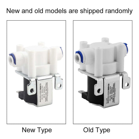 DC 12V Solenoid Valve Normally Closed For Water Purifier And Filter Systems With Copper Coil And Plastic Body, New and Old Models Shown