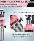 Heavy Duty Hydraulic Gear Puller 3 Jaw Hub Separator Bearing Puller Hydraulic Kit For Bearings Hubs Flanges Gears Tear Out High Strength Carbon Steel Railroad Maintenance Machinery Upkeep Build Sites 20 Ton Capacity Must Have Real Tool, pink hydraulic cylinder close-up