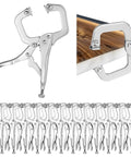 12 Piece Heavy Duty C Clamp Locking Pliers Set 6 Inch Vise Grip With Swivel Pads Adjustable Welding Pliers for shop work.