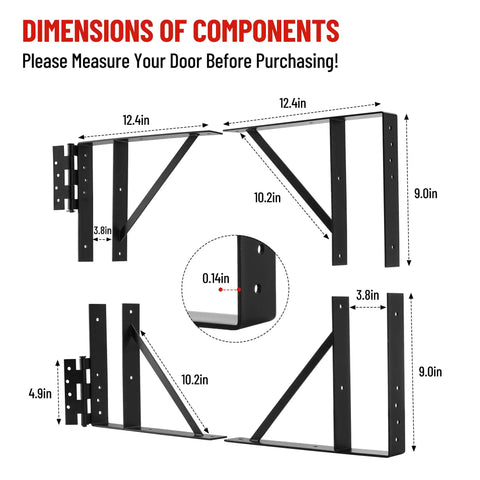 Heavy Duty Gate Corner Brace Bracket Kit With Adjustable Anti Sag Design For Wooden Fences, Deck Gates, Driveways, Shed Doors And Corral Gates, Built Tough Steel With Black Powder Coat, Rust Resistant Construction