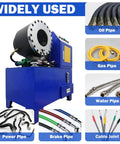 Heavy Duty Automatic Electric Hydraulic Hose Crimping Machine 3600KN With Ten Precision Dies Foot Switch For oil, gas, water, and brake pipes.