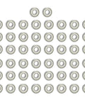 50 pack 608ZZ Ball Bearings 8x22x7mm High Carbon Steel Low Noise For Skateboard Inline Skates Scooter Rollerblades