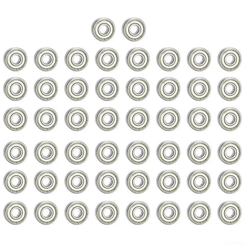 50 pack 608ZZ Ball Bearings 8x22x7mm High Carbon Steel Low Noise For Skateboard Inline Skates Scooter Rollerblades
