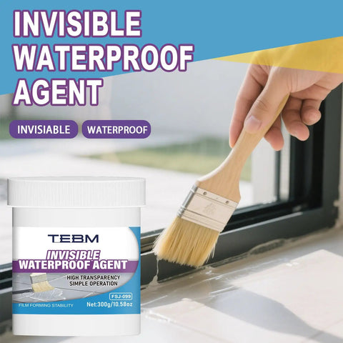 Crystal Clear Waterproof Sealant 500 G Quick Dry Multi Surface Crack Repair Paste applied with brush on window frame.