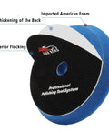 Blue foam pad with black flocking for Six Piece 6 Inch Buffing Polishing Pad Kit With Sponge And Wool For Car Buffing, Polishing On 5 Inch Plate