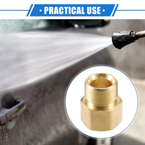 Universal Pressure Washer Connector M22x1.5 Female Adapter Brass Screw Hose Connector Quick Connect with Easy Grip Nut