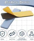 Self Adhesive PTFE Rectangle Furniture Glides 100x25x6mm stacked to show flexibility and moving ease for quick grip floor protection.