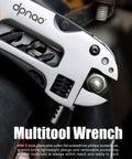 Close-up of Five In One Portable Multitool Pliers Set with Cross Wrench and Screwdriver in use for DIY repairs.