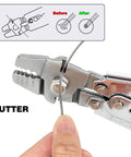 Heavy Duty Wire Rope Crimping Tool Kit For 2.0mm Cable With Aluminum Ferrule Sleeves 160 Pieces 4 Sizes And Stainless Steel Thimble Assortment 10 Pieces For Marine Rigging And DIY Projects cutter detail