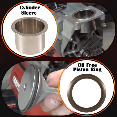 Oil Free Air Compressor Piston And Connecting Rod Replacement Kit For Sears Craftsman Dewalt Porter Cable Devildiss Pumps Heavy Duty Build Fits A Wide Range Of Models And Comparable To KK-4835 KK-5081 A02743