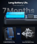 Image showing battery comparison for Palm Vein Smart Lock With Built In Wi Fi And Matter No Hub Needed, Keyless Entry Deadbolt.