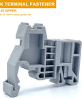 DIN Rail End Stopper Bracket For 35mm Wide Guide Rail Terminal Blocks Screw Clamp End Fixing Block Built Tough PA66 Nylon