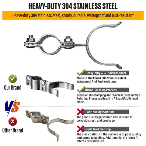 Built Tough Stainless Steel Chain Link Gate Latch With Padlock Hole Fork Latch Gate Hardware For Outdoor Use Rustproof Weather Resistant Easy Install 1 Piece, 304 stainless steel chain link gate latch