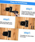 T Shaped Black Painted Door And Window Hinges Three And A Half Inch Heavy Duty Slotted Bearing Hinge installation steps