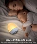 Kid Friendly Portable Egg Night Light With Stable Charging Pad Touch Control Nursery Lamp For Breastfeeding And Toddler Sleep