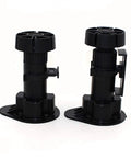 12 Pack Black Cabinet Leveler Legs Adjustable Furniture Feet Elevate Cabinets From Three And Seven Eighths Inches To Five And One Eighth Inches With Easy Finger Turn Ideal For DIY Projects
