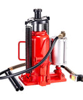 20 Ton Air Hydraulic Bottle Jack With Pneumatic And Manual Operation, Heavy Duty Welded Bottle Jack For Cars, SUVs, Trucks, Red