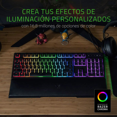 Badass Gaming Keyboard Featuring Mechanical Membrane Keys Dope RGB Lighting showing customizable lighting effects.