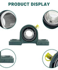 Heavy Duty Pillow Block Bearing 1 Inch Bore Cast Iron Mounted Bearing Block Self Aligning For Industrial Machinery, 4 Pack