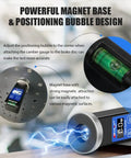 Powerful magnet base and bubble level of Shop Tested Digital Camber Gauge For Car Alignment Plus Suspension Tuning.