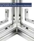 Plug And Play Rigs Start Here With This Dang Good 2020 2040 Aluminum Extrusion Hardware Bracket Kit including L brackets at a corner.