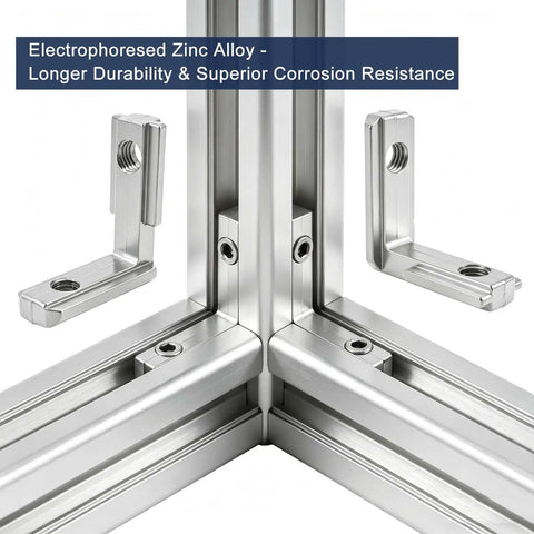 Plug And Play Rigs Start Here With This Dang Good 2020 2040 Aluminum Extrusion Hardware Bracket Kit including L brackets at a corner.