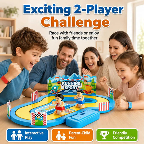 Table Top Running Race Game Toy With Multipurpose Track Motion For Kids And Fam Two Player Interactive Party Game Wireless Design Green A Tabletop Friendly For Easy Setup And Fam Game Night Favorite, family playing tabletop race game
