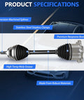 Beefed Up CV Axle Front Pair Fits Chevy Silverado 1500 Suburban Tahoe Avalanche GMC Yukon XL Sierra 1500 Cadillac Escalade ESV 2007 to 2020