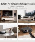 A80 Bluetooth Stereo Amplifier DAC With PFFB And 2 Channel Hi Res Class D Beefy Power Amp in various audio setups
