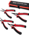 4 Piece Snap Ring Pliers Set For Internal And External Retaining Rings, 7 Inch Heavy Duty Circlip Pliers With Straight And Bent Jaws, Tip Diameter About 0.08 Inches, Includes Storage Pouch For Auto, Home And Industrial Use