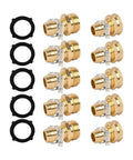 Awesome 5 Set Garden Hose Repair Kit With Heavy Duty Aluminum Fittings And Rust Proof Clamps For Quick Fix Of Leaky Water Hoses, Sprinklers And Outdoor Faucets To Keep Your Lawn Looking Gnarly All Season Long. 5 brass hose repair connectors and black washers