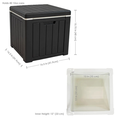 9 Gallon Outdoor Beverage Cooler With Insulated Ice Chest That Holds 40 Cans For Backyard Parties Poolside Or Tailgates Durable Black Design