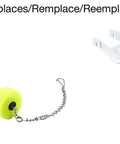 Blue GP85160 Flapper With Float 2 Inch Toilet Flapper Replacement shown in purple and white with chain and float