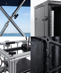 Top Shelf 1/4-20 X 1 1/4 Inch Thumb Screws With Black Knurled Aluminum Knobs For Camera Rig And Workshop Mounting close up on various applications.