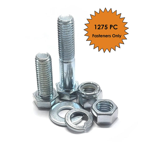 Knockout Collection Real Deal Heavy Duty Workhorse 1275 Piece Grade 5 Coarse Thread Fastener Kit featuring zinc plated hex cap screws and nuts.