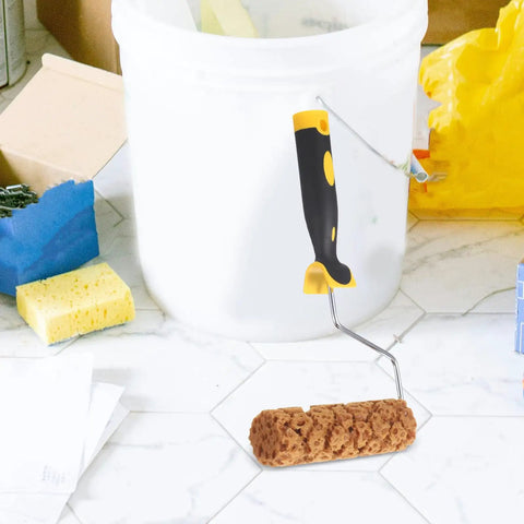 Pineapple Texture Sponge Paint Roller for Walls Gives Your Home a Major Glow Up with This DIY Decor Tool on a work surface.